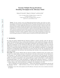 Dynamic Multiple-Message Broadcast: Bounding Throughput in the
  Affectance Model