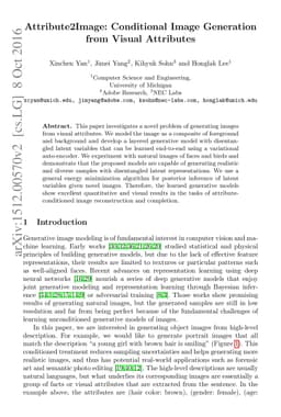 Attribute2Image: Conditional Image Generation from Visual Attributes