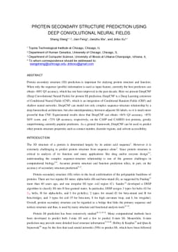 Protein secondary structure prediction using deep convolutional neural
  fields