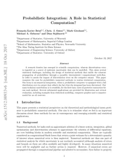 Probabilistic Integration: A Role in Statistical Computation?