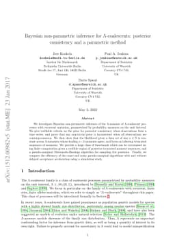 Bayesian non-parametric inference for $Λ$-coalescents: consistency
  and a parametric method