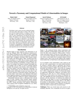 Toward a Taxonomy and Computational Models of Abnormalities in Images