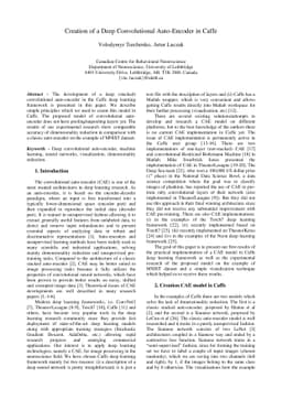 Creation of a Deep Convolutional Auto-Encoder in Caffe