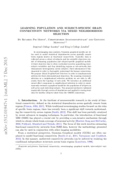 Learning population and subject-specific brain connectivity networks via
  Mixed Neighborhood Selection