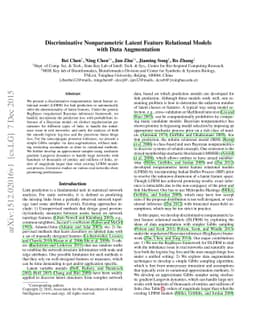 Discriminative Nonparametric Latent Feature Relational Models with Data
  Augmentation