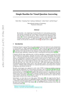 Simple Baseline for Visual Question Answering