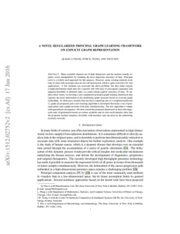 A Novel Regularized Principal Graph Learning Framework on Explicit Graph
  Representation