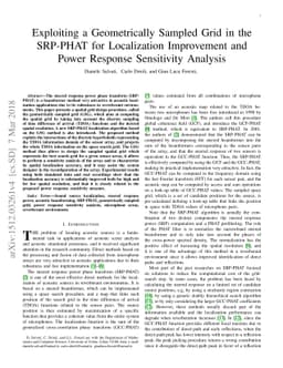 Exploiting a Geometrically Sampled Grid in the SRP-PHAT for Localization
  Improvement and Power Response Sensitivity Analysis