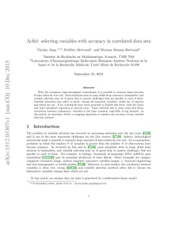 AcSel: selecting variables with accuracy in correlated datasets