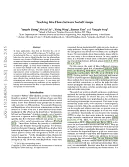Tracking Idea Flows between Social Groups