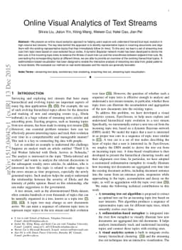 Online Visual Analytics of Text Streams