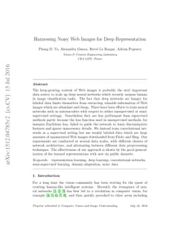 On Deep Representation Learning from Noisy Web Images