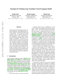 Strategies for Training Large Vocabulary Neural Language Models