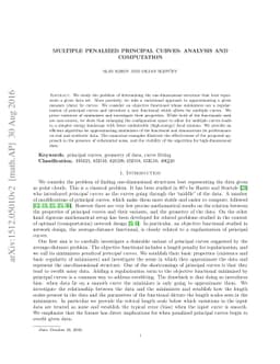 Multiple penalized principal curves: analysis and computation