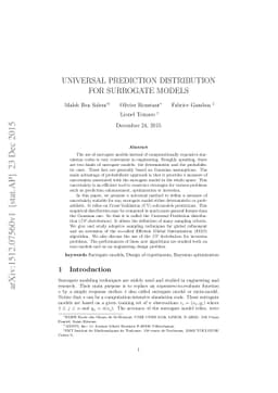 Universal Prediction Distribution for Surrogate Models