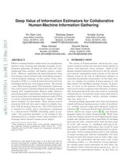 Deep Value of Information Estimators for Collaborative Human-Machine
  Information Gathering