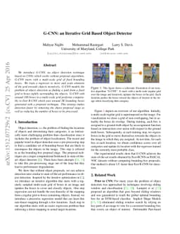 G-CNN: an Iterative Grid Based Object Detector