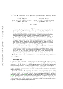 Model-free inference on extreme dependence via waiting times