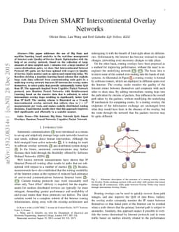 Data Driven SMART Intercontinental Overlay Networks