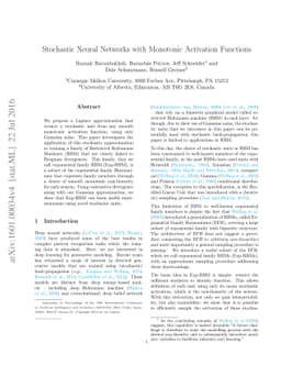 Stochastic Neural Networks with Monotonic Activation Functions