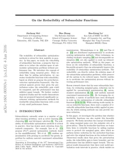 On the Reducibility of Submodular Functions