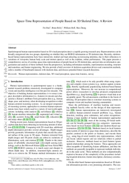 Space-Time Representation of People Based on 3D Skeletal Data: A Review