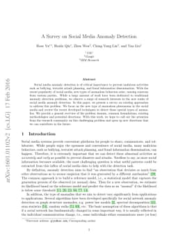 A Survey on Social Media Anomaly Detection