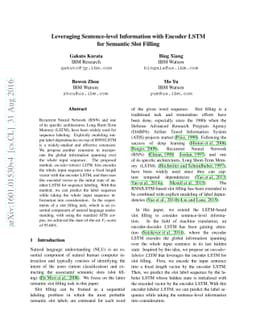 Leveraging Sentence-level Information with Encoder LSTM for Semantic
  Slot Filling