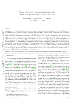 Enhancing Energy Minimization Framework for Scene Text Recognition with
  Top-Down Cues