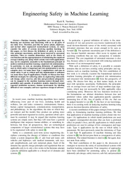 Engineering Safety in Machine Learning