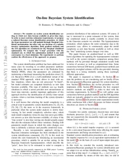 On-line Bayesian System Identification