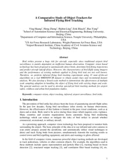 A Comparative Study of Object Trackers for Infrared Flying Bird Tracking