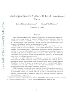 Sub-Sampled Newton Methods II: Local Convergence Rates