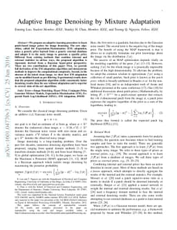Adaptive Image Denoising by Mixture Adaptation
