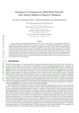 Emergence of Consensus in a Multi-Robot Network: from Abstract Models to
  Empirical Validation