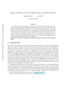 Single- and Multi-level Network Sparsification by Algebraic Distance
