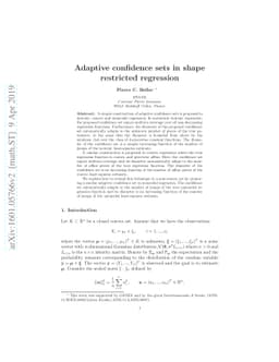 Adaptive confidence sets in shape restricted regression