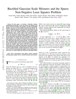 Rectified Gaussian Scale Mixtures and the Sparse Non-Negative Least
  Squares Problem