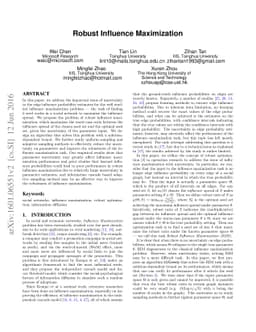 Robust Influence Maximization