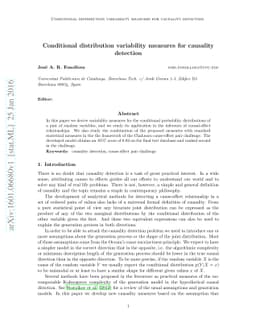Conditional distribution variability measures for causality detection
