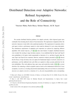 Distributed Detection over Adaptive Networks: Refined Asymptotics and
  the Role of Connectivity