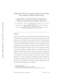 Hough-CNN: Deep Learning for Segmentation of Deep Brain Regions in MRI
  and Ultrasound