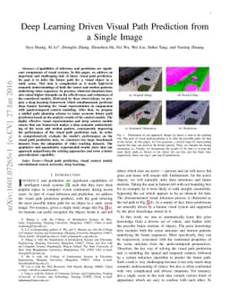 Deep Learning Driven Visual Path Prediction from a Single Image