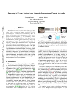 Learning to Extract Motion from Videos in Convolutional Neural Networks