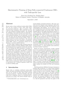 Discriminative Training of Deep Fully-connected Continuous CRF with
  Task-specific Loss