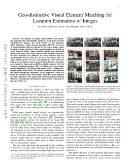 Geo-distinctive Visual Element Matching for Location Estimation of
  Images