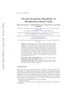 On the Geometric Ergodicity of Hamiltonian Monte Carlo