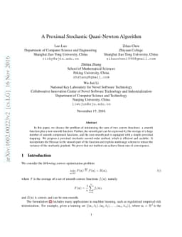 A Proximal Stochastic Quasi-Newton Algorithm