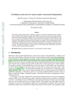 Confidence intervals for means under constrained dependence