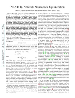 NEXT: In-Network Nonconvex Optimization